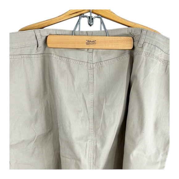 Lane Bryant Stretch Khaki Twill Tan Button Fly Skirt Plus Size 28 - Picture 4 of 8